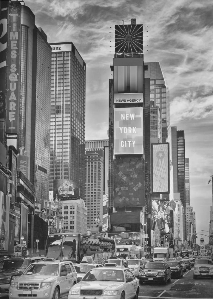 Times Square Monochrome Wall Art by Melanie Viola-canvas-DECOROLALA