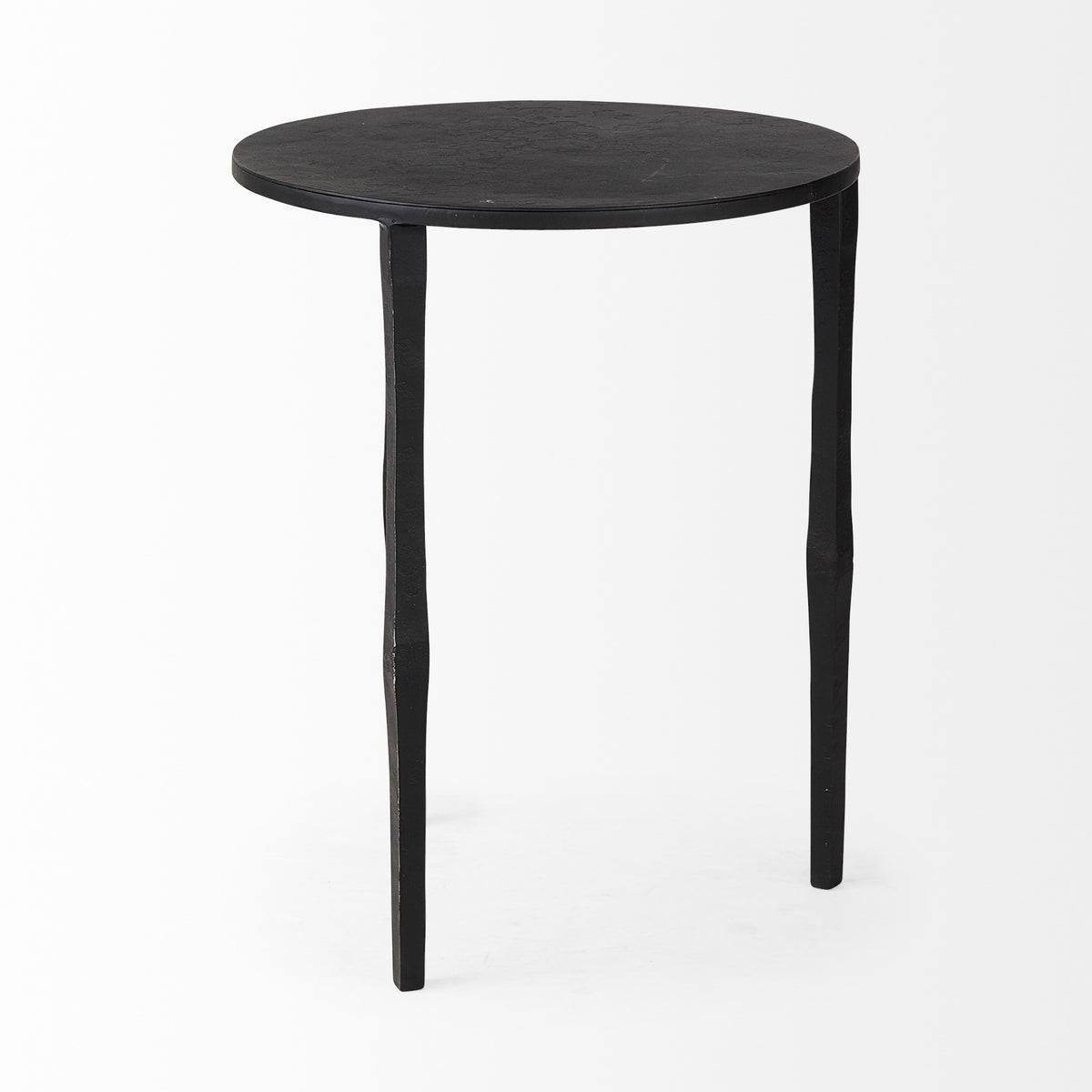 Timothy 16.0L x 16.0W X 20.0H Ebony Black Iron Side Table-Accent Tables-DECOROLALA