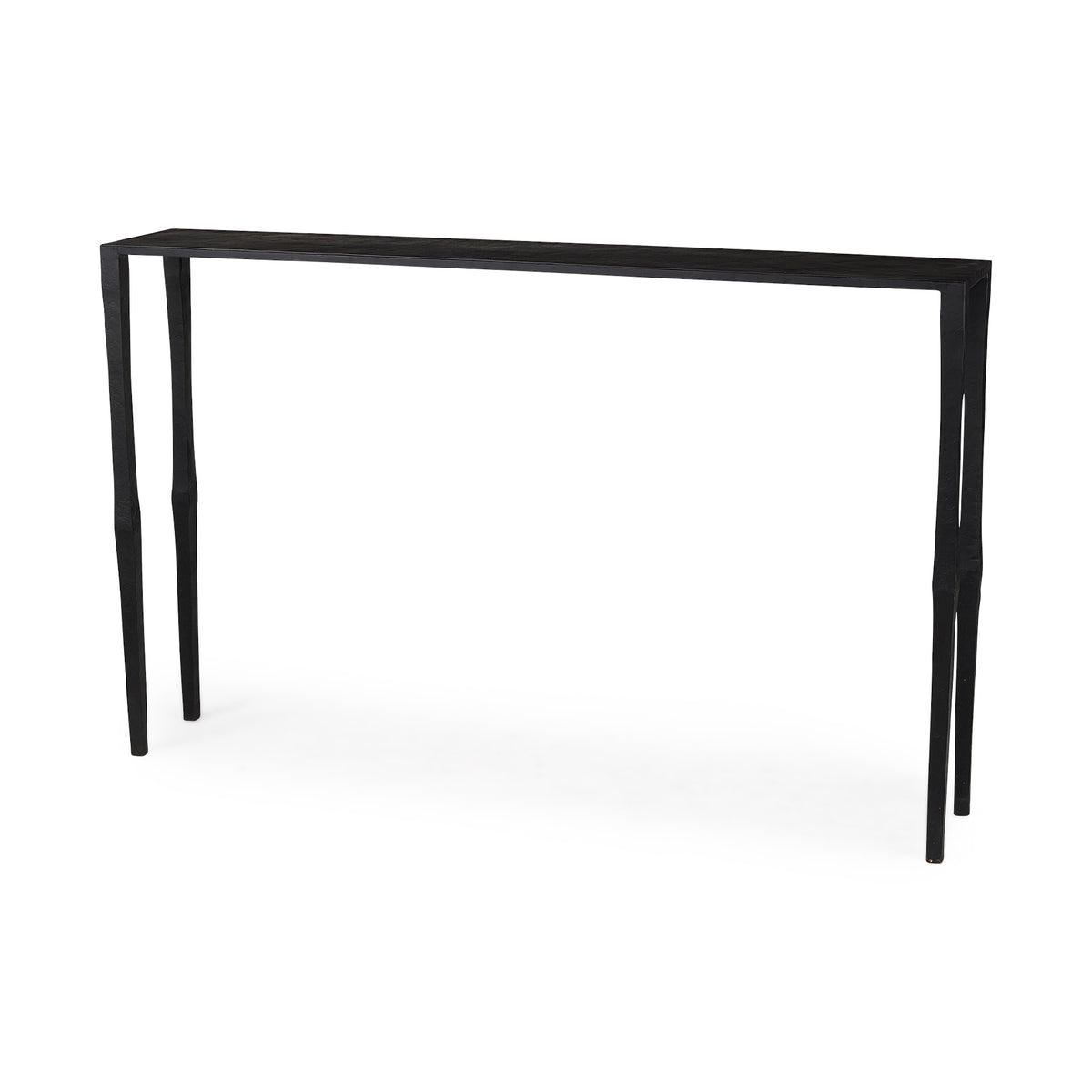 Timothy 48.0 X 8.0 X 30.0 Ebony Black Iron Console Table-Console Tables-DECOROLALA