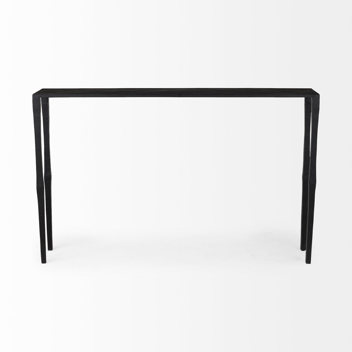 Timothy 48.0 X 8.0 X 30.0 Ebony Black Iron Console Table-Console Tables-DECOROLALA
