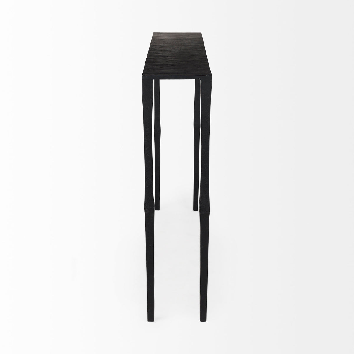 Timothy 48.0 X 8.0 X 30.0 Ebony Black Iron Console Table-Console Tables-DECOROLALA