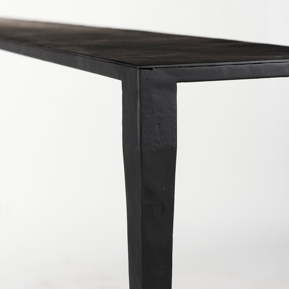 Timothy 48.0 X 8.0 X 30.0 Ebony Black Iron Console Table-Console Tables-DECOROLALA