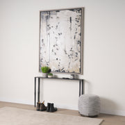 Timothy 48.0 X 8.0 X 30.0 Ebony Black Iron Console Table-Console Tables-DECOROLALA