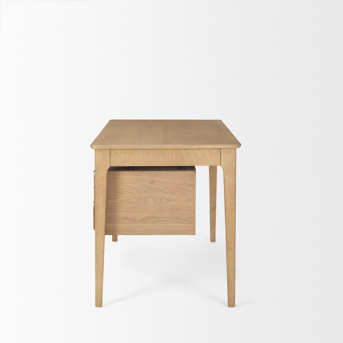 Tino Light Brown Oak Wood w/ 4 Drawers Desk-Office-DECOROLALA