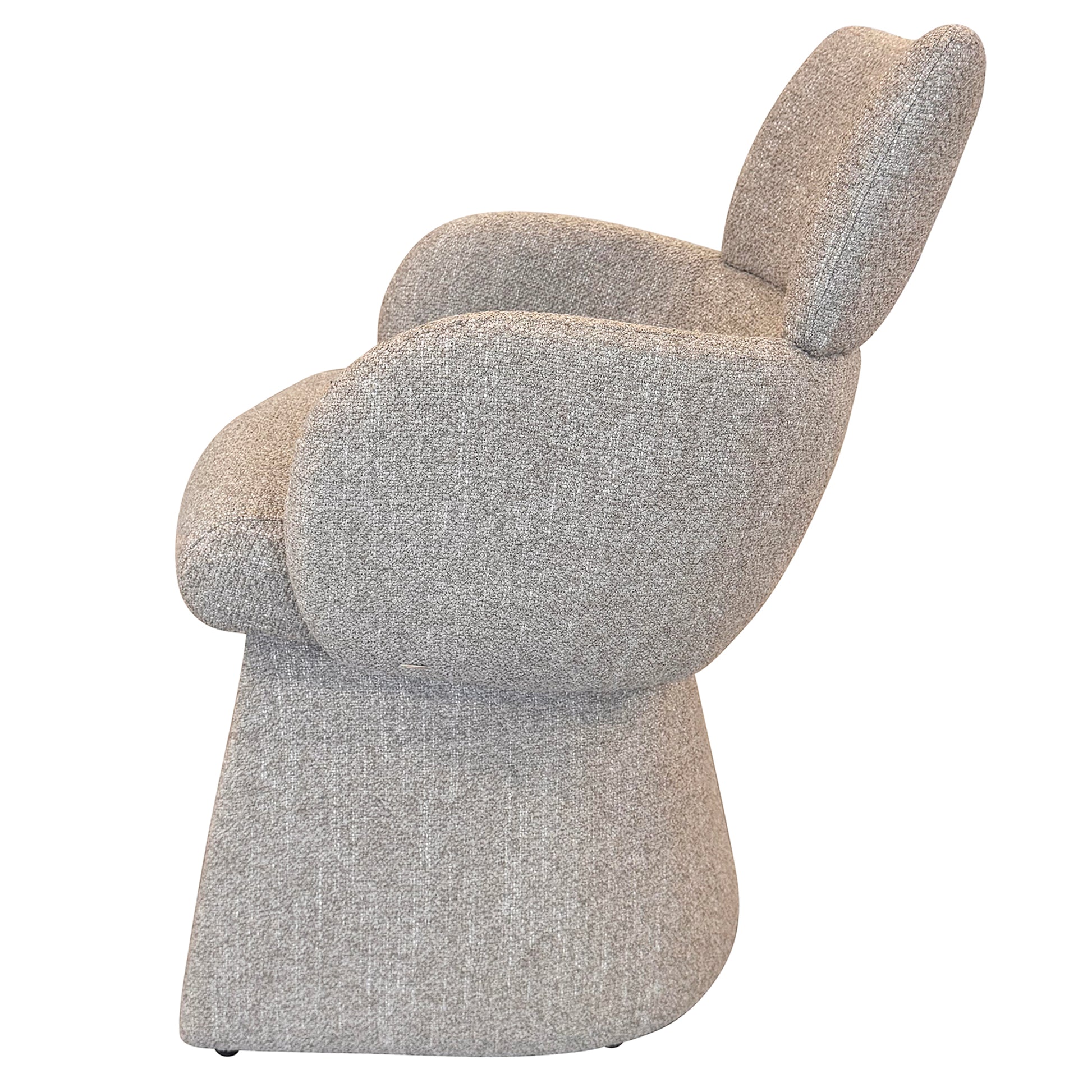 Titani Upholstered Dining Chair - Beige Modern Fabric-DECOROLALA