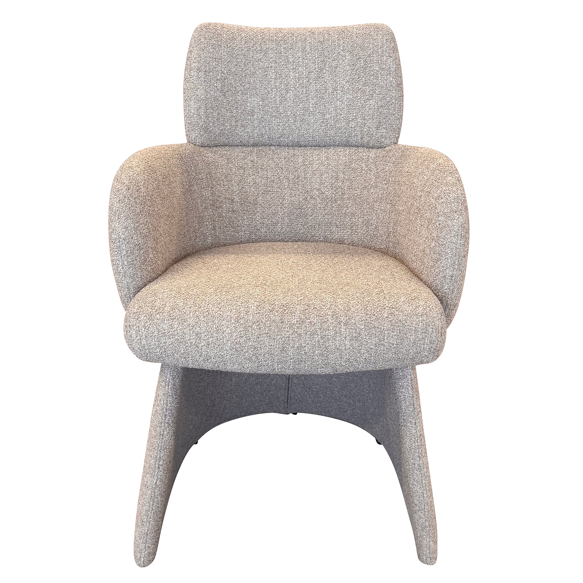 Titani Upholstered Dining Chair - Beige Modern Fabric-DECOROLALA