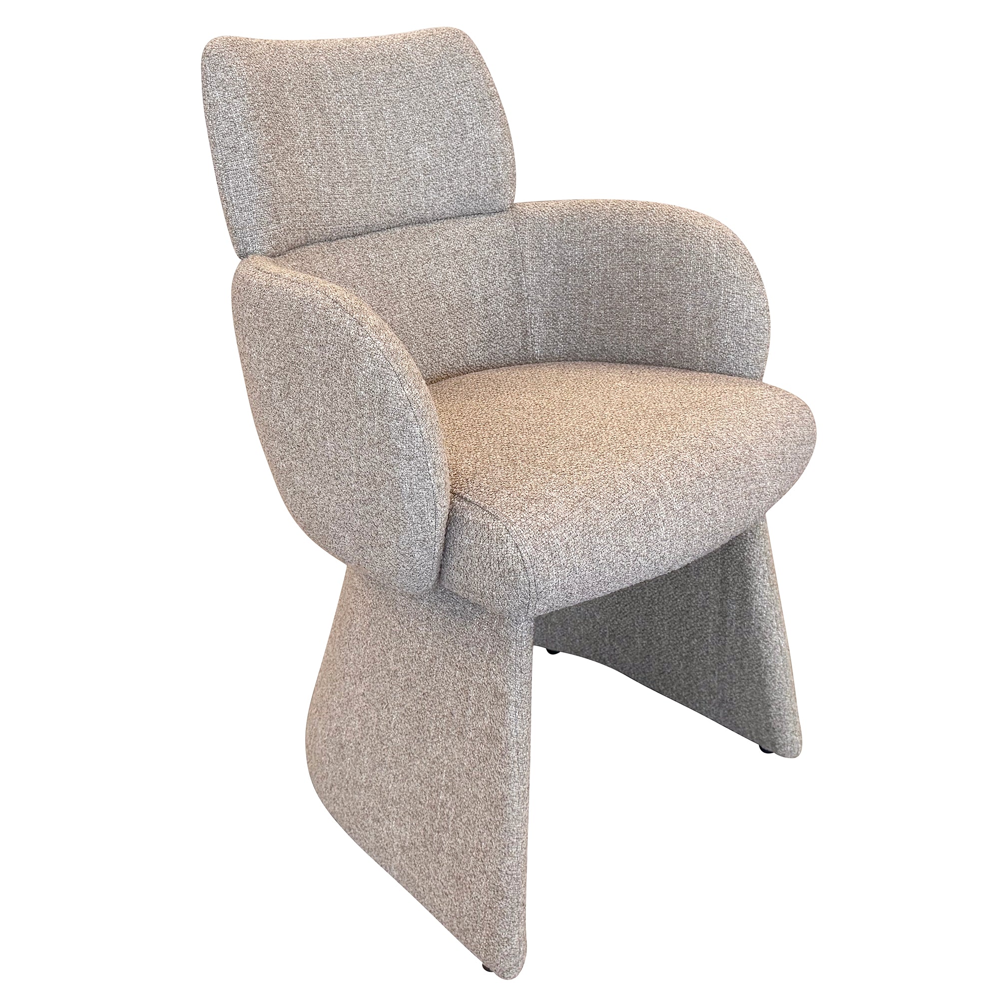 Titani Upholstered Dining Chair - Beige Modern Fabric-DECOROLALA