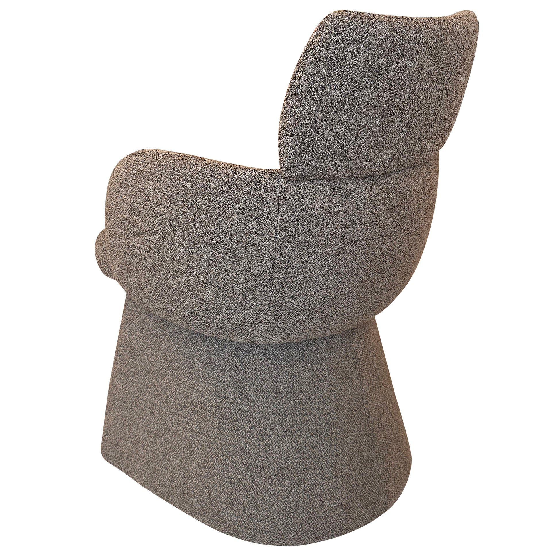 Titani Upholstered Dining Chair - Brown Modern Fabric-DECOROLALA