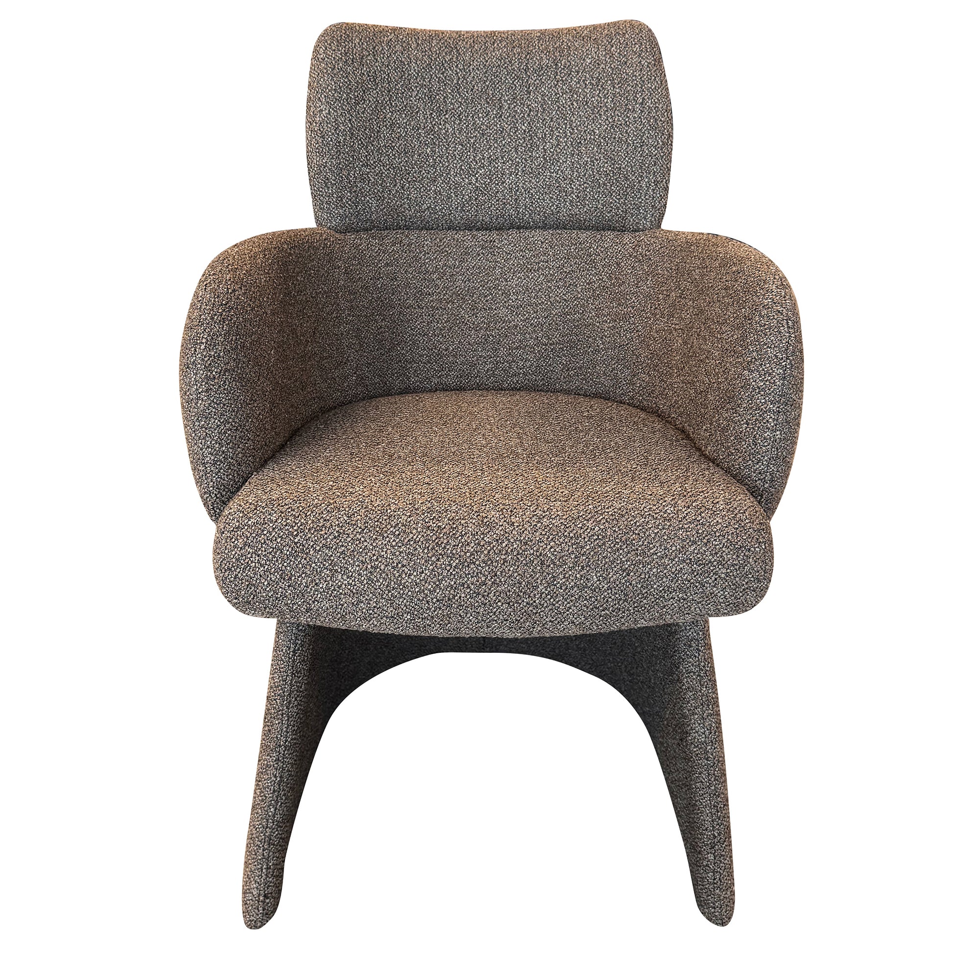 Titani Upholstered Dining Chair - Brown Modern Fabric-DECOROLALA