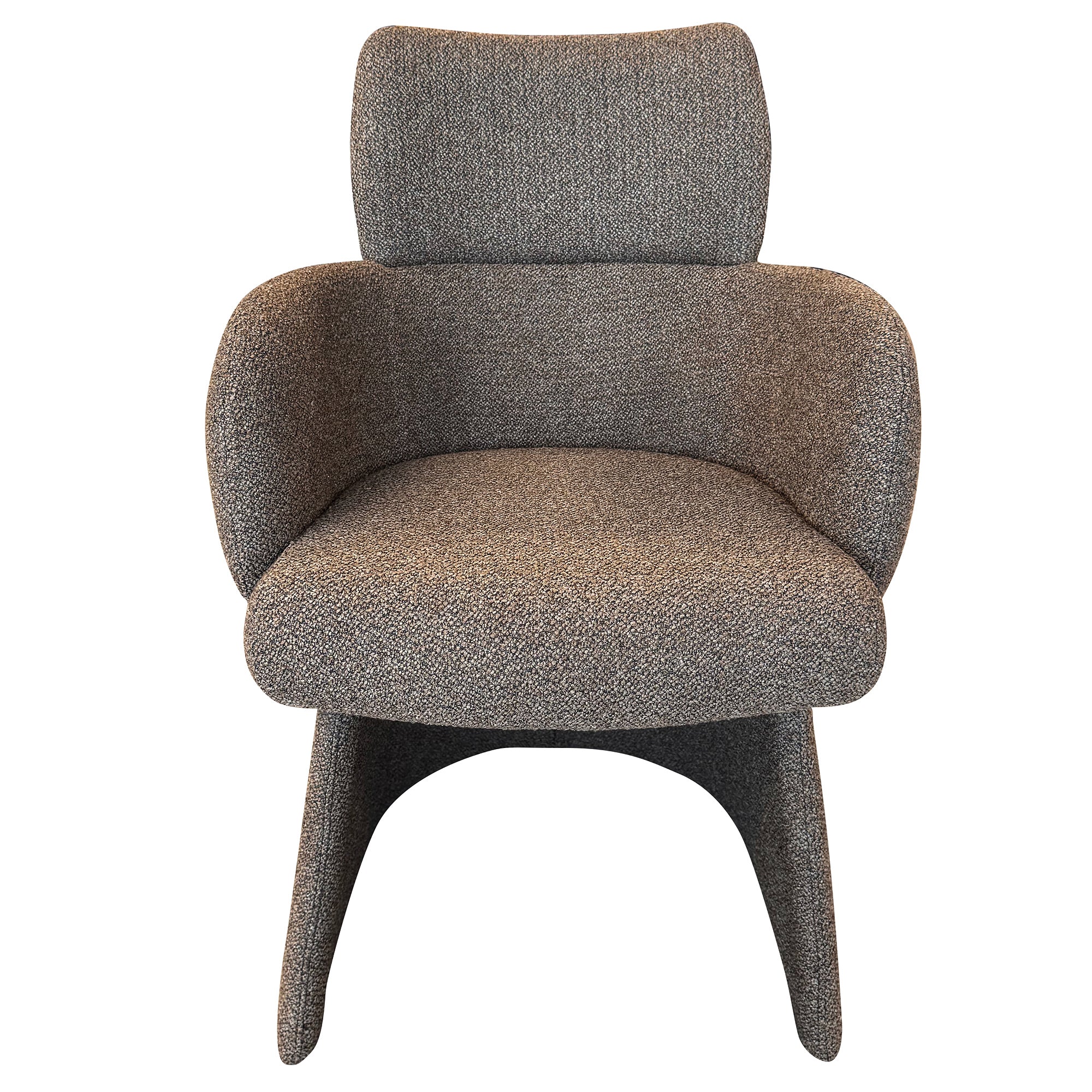Titani Upholstered Dining Chair - Brown Modern Fabric-DECOROLALA