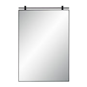 Titel 36" Tall Rectangular Mirror, Matte Black-Mirror-DECOROLALA