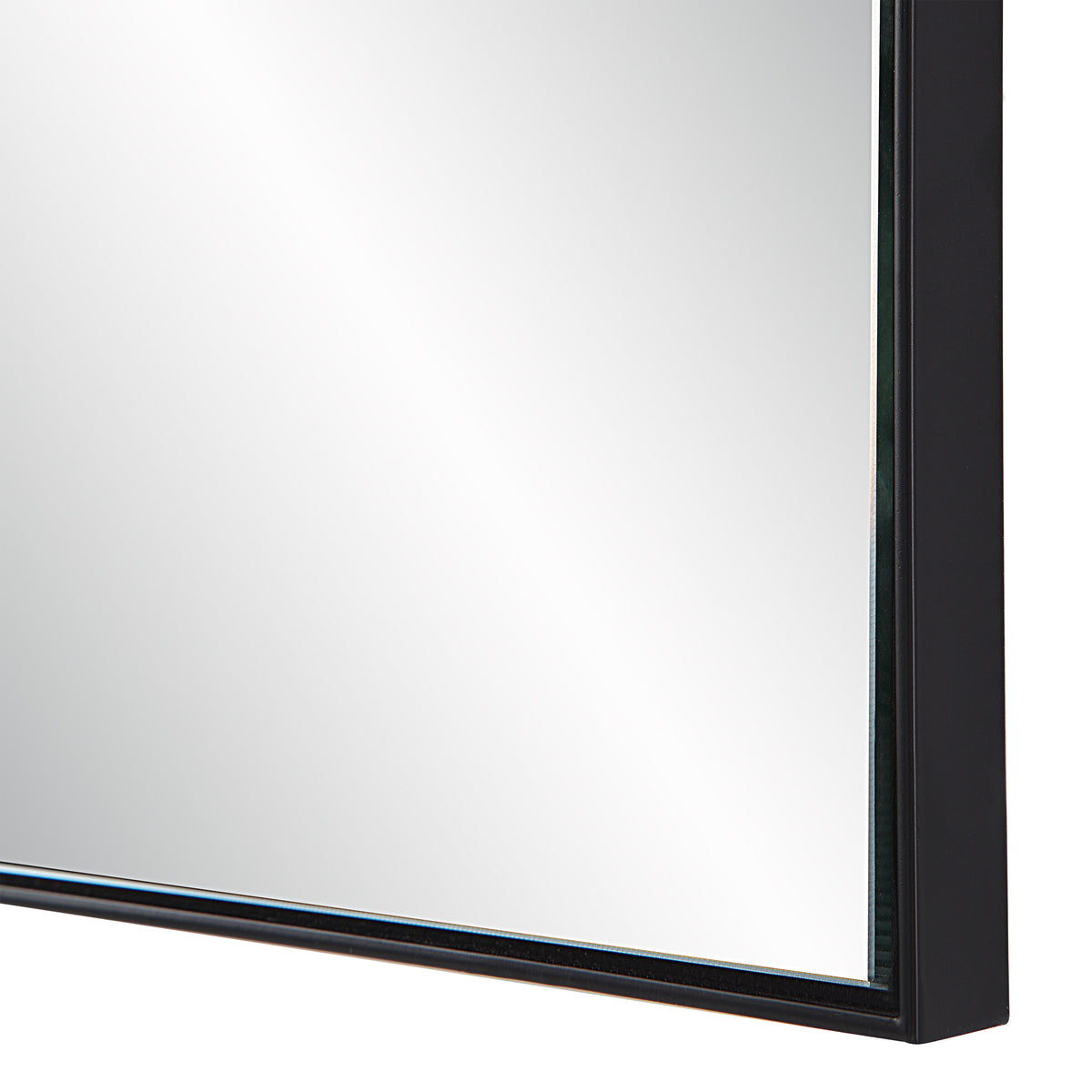 Titel 36" Tall Rectangular Mirror, Matte Black-Mirrors-DECOROLALA