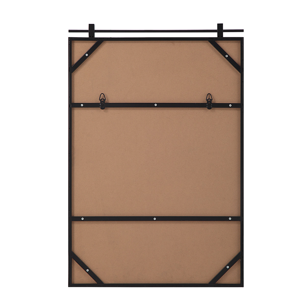 Titel 36" Tall Rectangular Mirror, Matte Black-Mirrors-DECOROLALA
