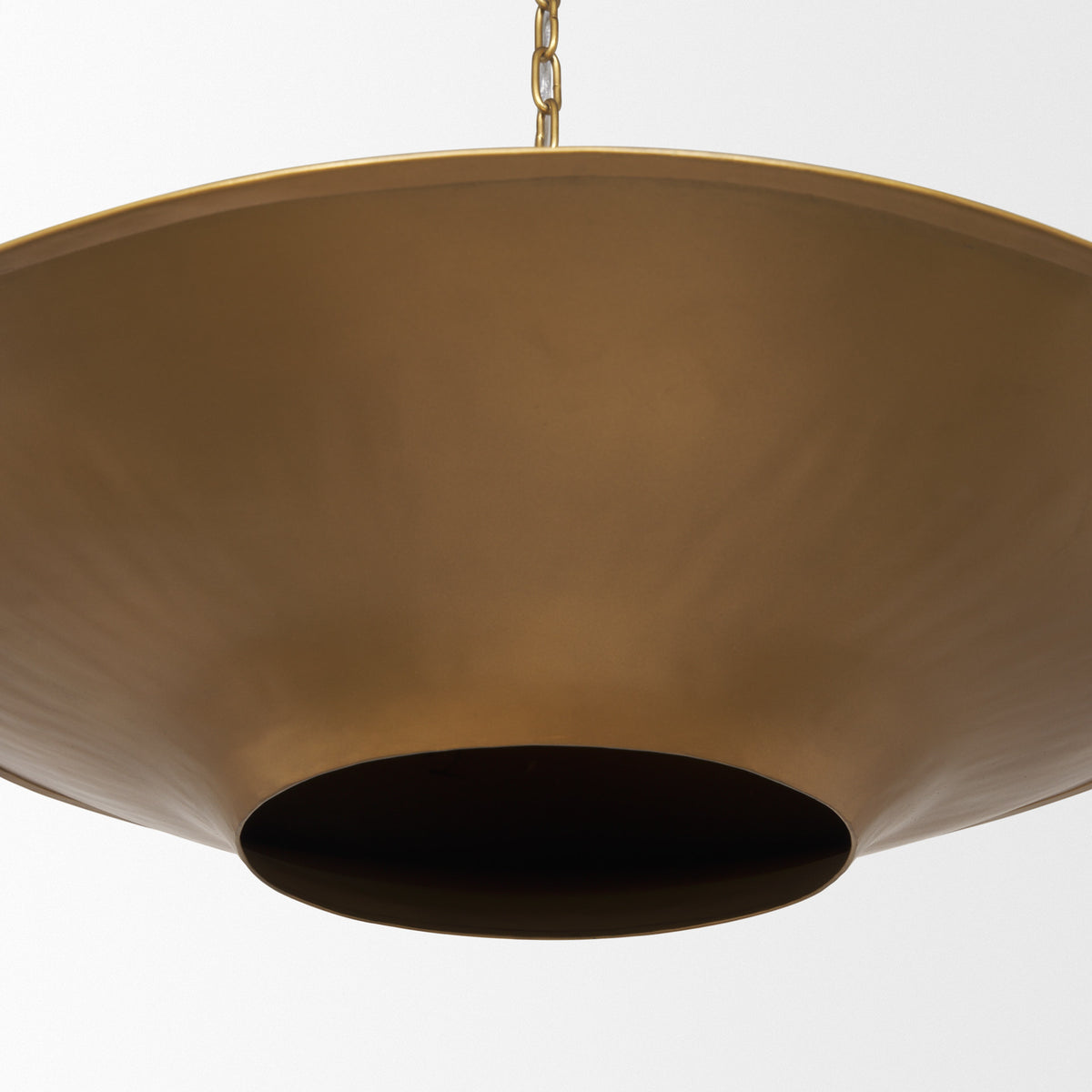 Titus 1-Light Brass Finished Metal Disc Pendant-Pendant Lighting-DECOROLALA