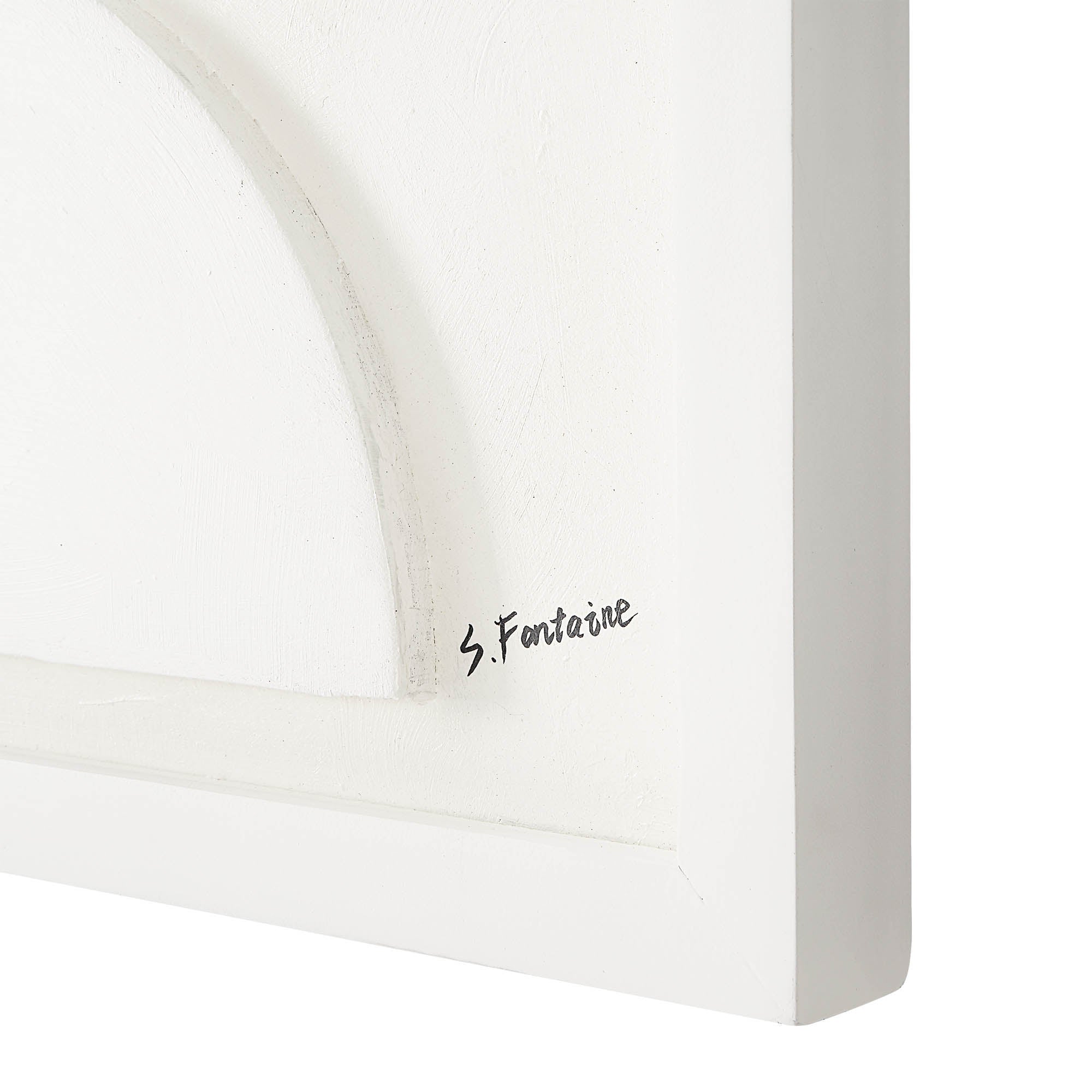 Tivat 36" Wide Wall Art, White-Wall Art-DECOROLALA