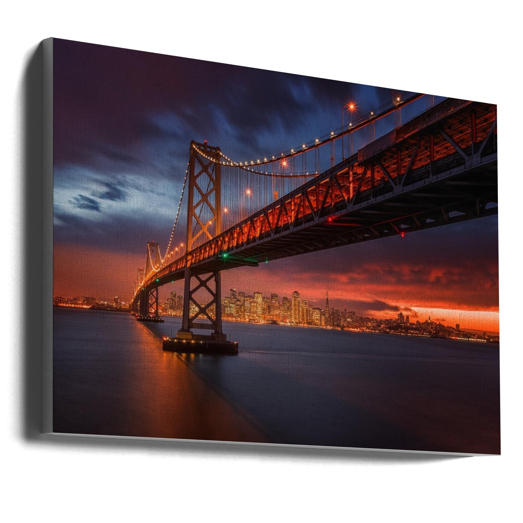 Toby Harriman Fire over San Francisco Canvas-Canvas Print-DECOROLALA