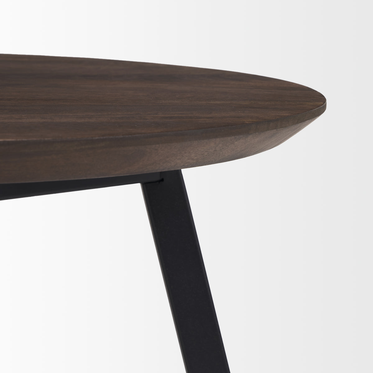 Todd Dark Brown Wood W/ Metal Legs Side Table-Accent Tables-DECOROLALA