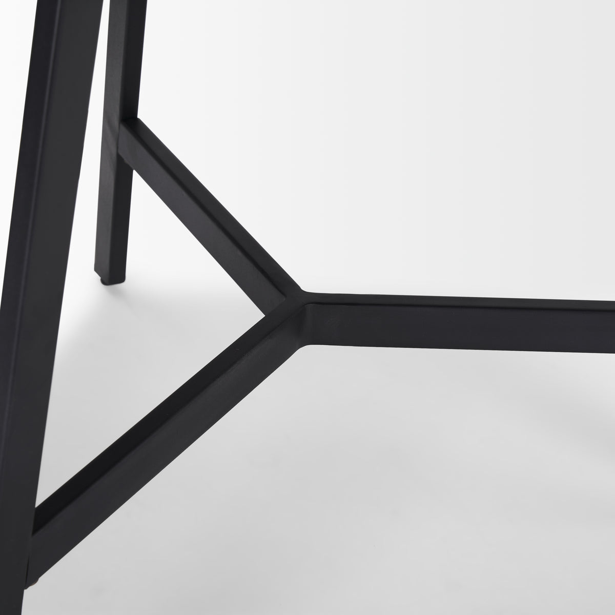Todd Dark Brown Wood W/ Metal Legs Side Table-Accent Tables-DECOROLALA