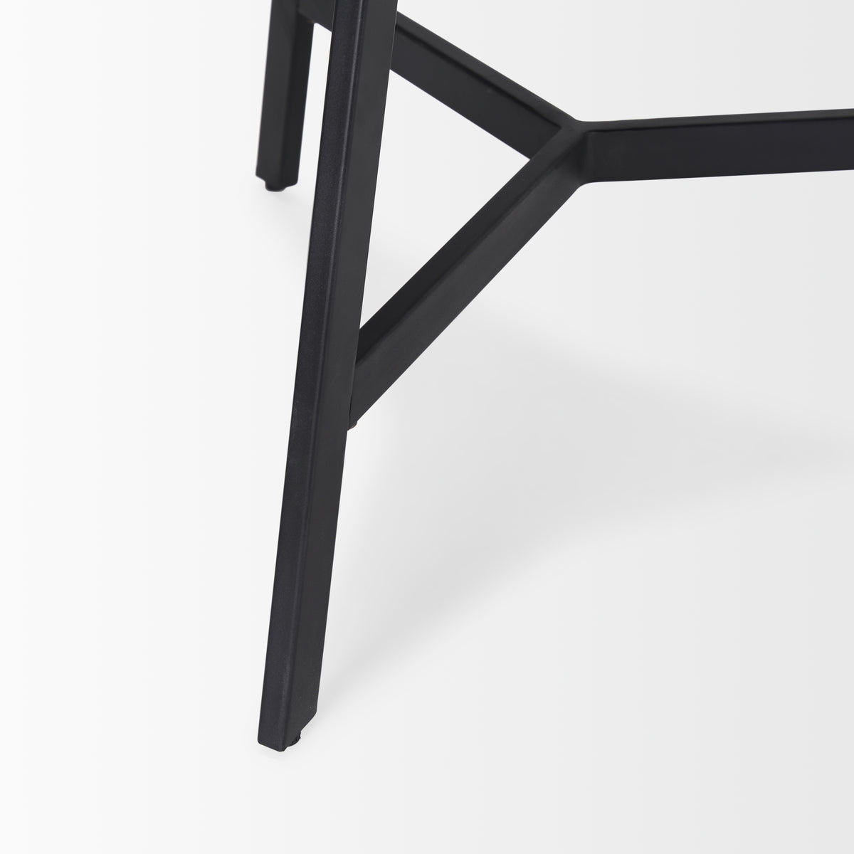 Todd Dark Brown Wood W/ Metal Legs Side Table-Accent Tables-DECOROLALA