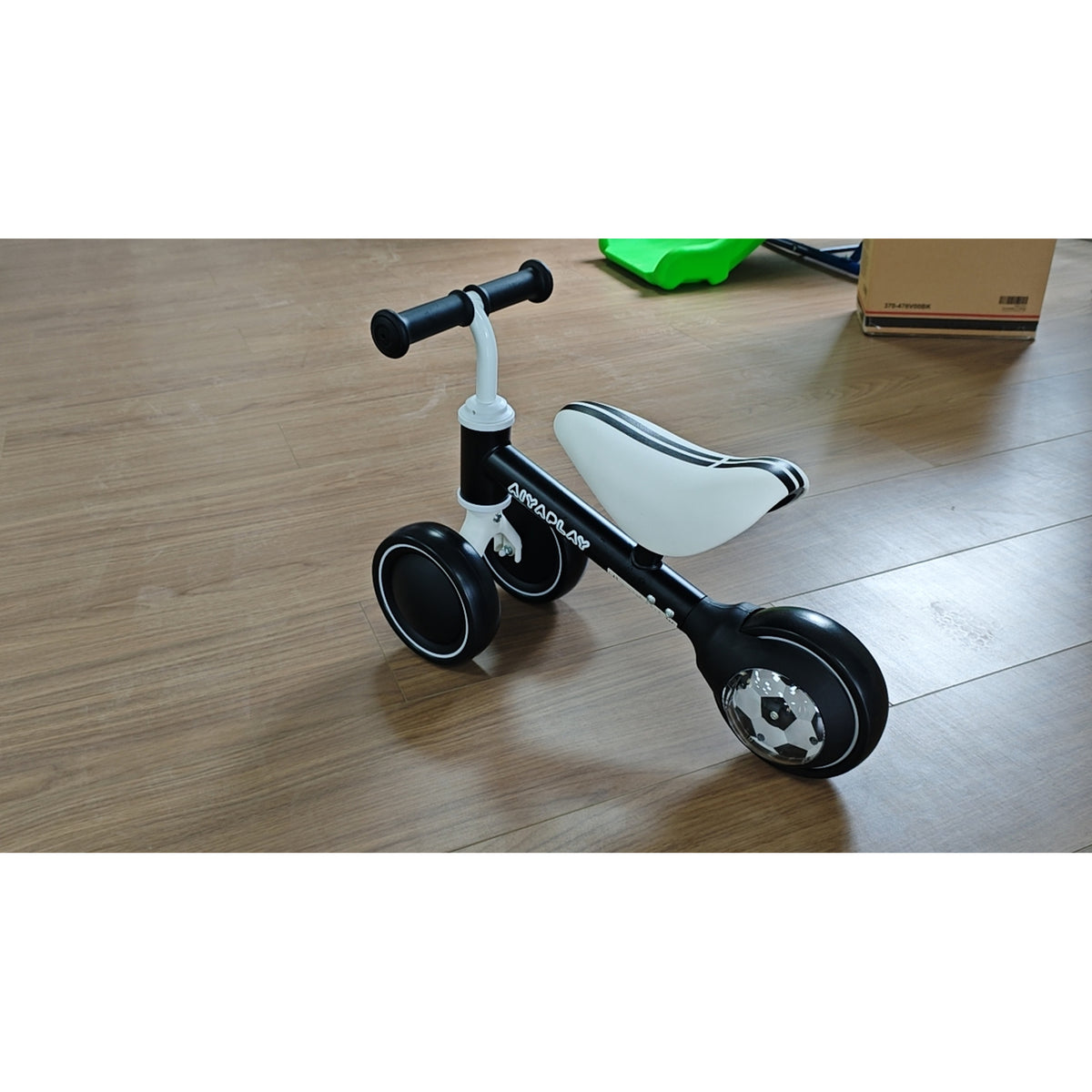 Balance Bike, Baby Bike with 135Â° Steering Limit & Lighting Rear Wheels for Toddlers 12-24 Months, Black-Toys & Games > Baby & Toddler Toys > Riding & Rocking Toys-DECOROLALA