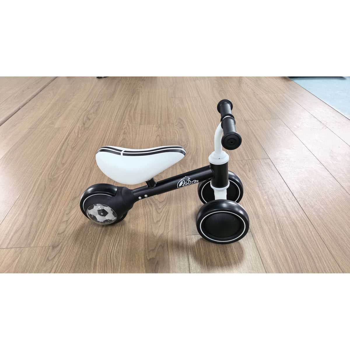 Balance Bike, Baby Bike with 135Â° Steering Limit & Lighting Rear Wheels for Toddlers 12-24 Months, Black-Toys & Games > Baby & Toddler Toys > Riding & Rocking Toys-DECOROLALA