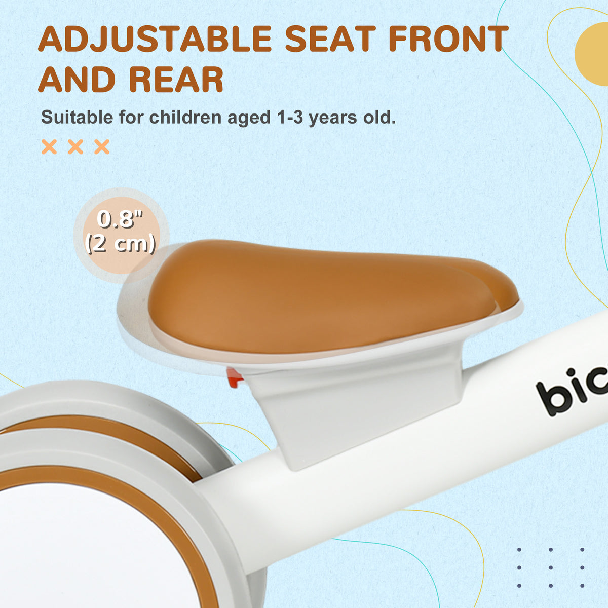 Toddler Balance Bike for 12â€“36 Months with Adjustable Seat, Removable Basket, 4 Silent Wheels-Toys & Games > Baby & Toddler Toys > Riding & Rocking Toys-DECOROLALA