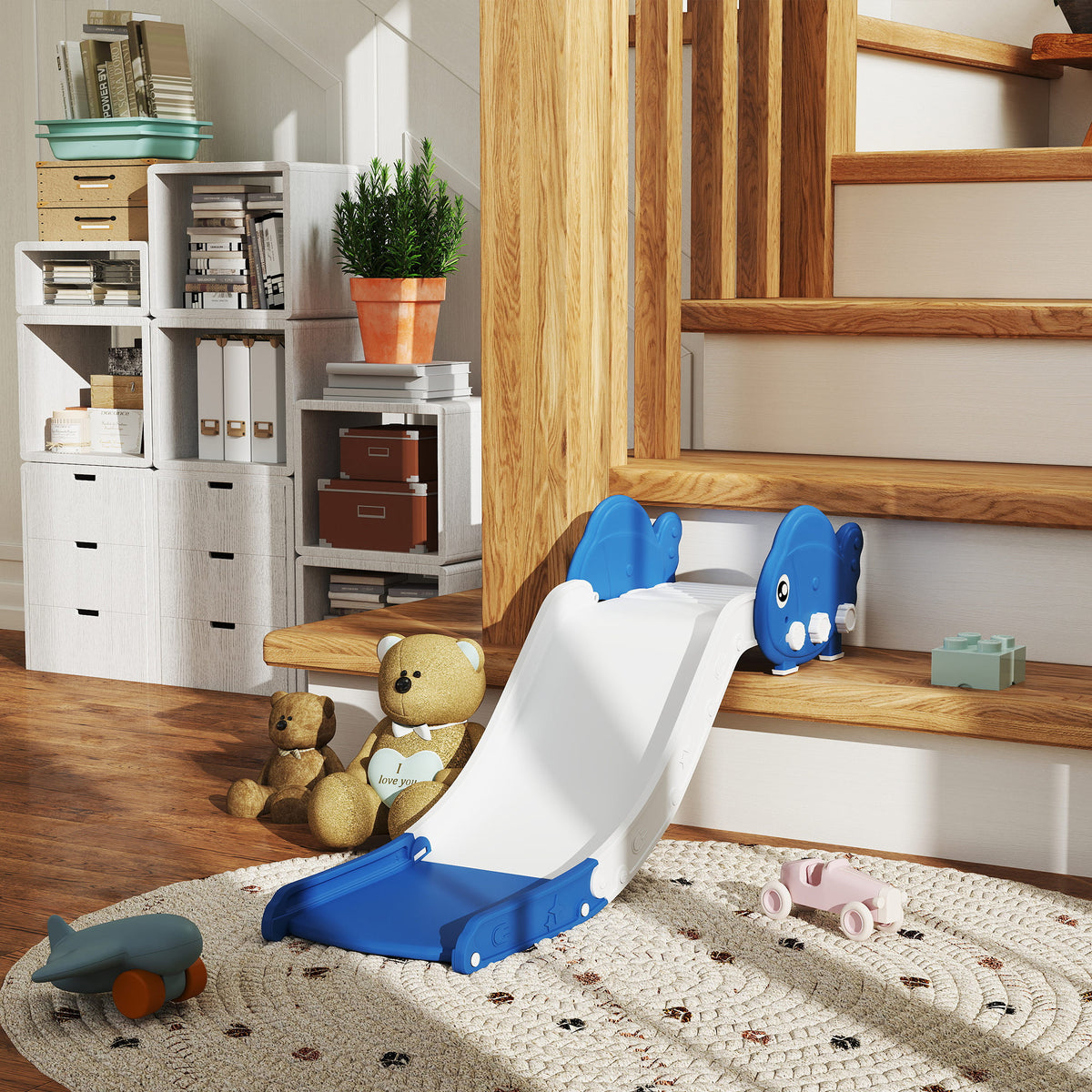 Toddler Couch Slide for Bed, Sofa, Stairs, Easy Assemble & Storage, for 18-48 Months-Toys & Games > Kids Outdoor Play > Gym Sets & Swings-DECOROLALA