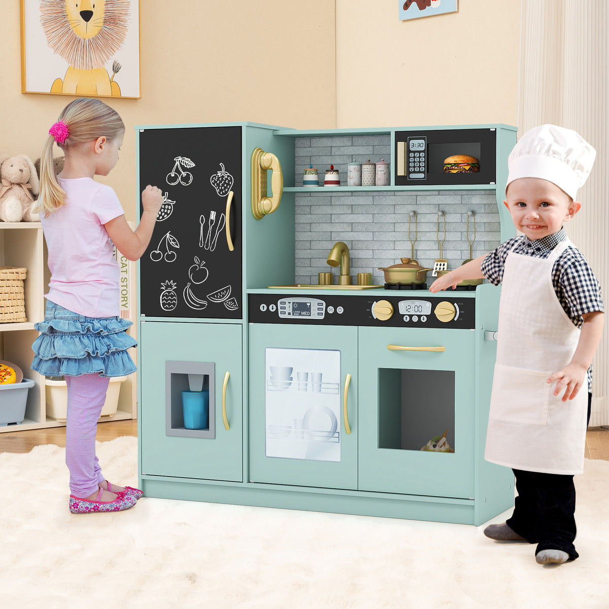 Toddler Pretend Play Kitchen for Boys and Girls 3-6 Years Old
