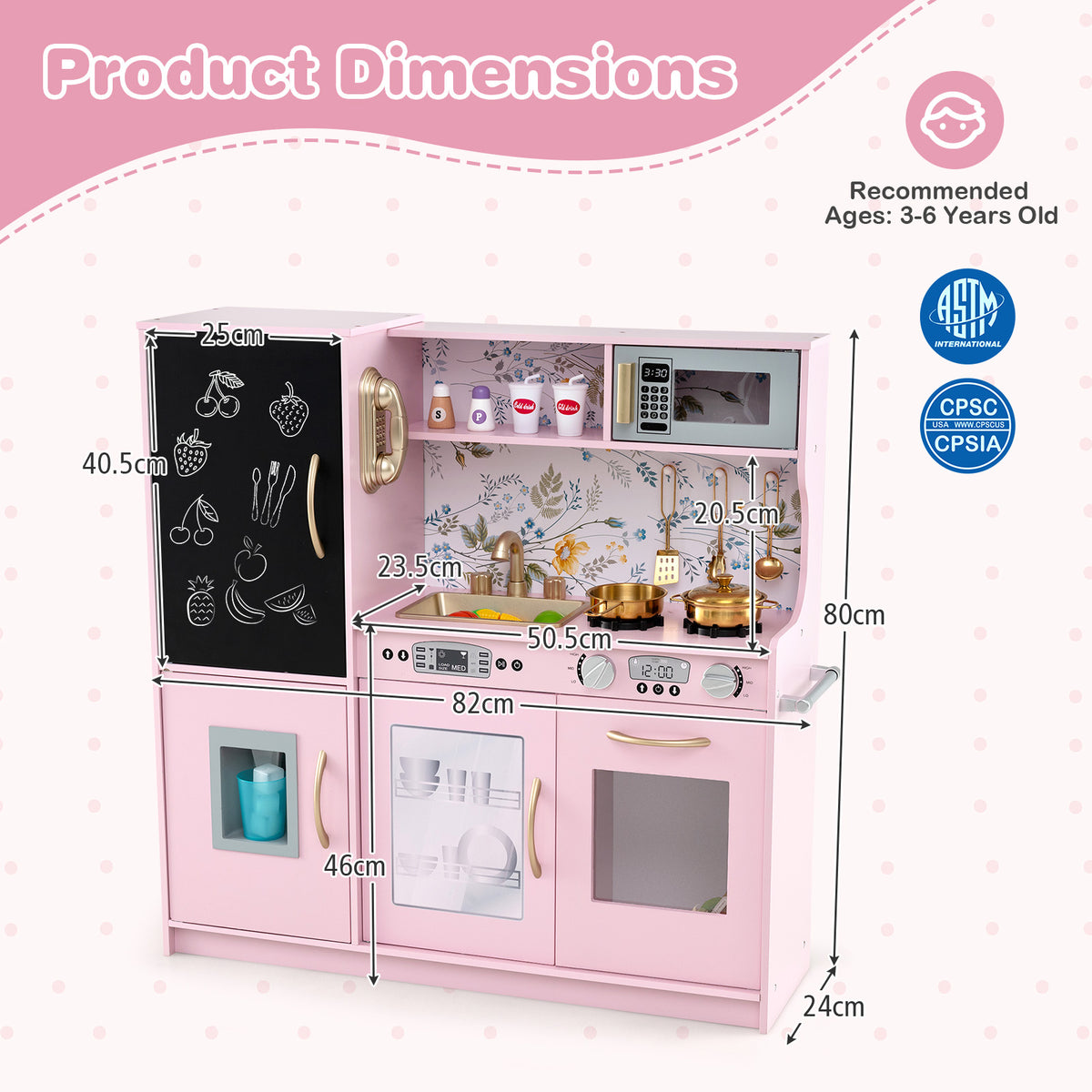 Toddler Pretend Play Kitchen for Boys and Girls 3-6 Years Old