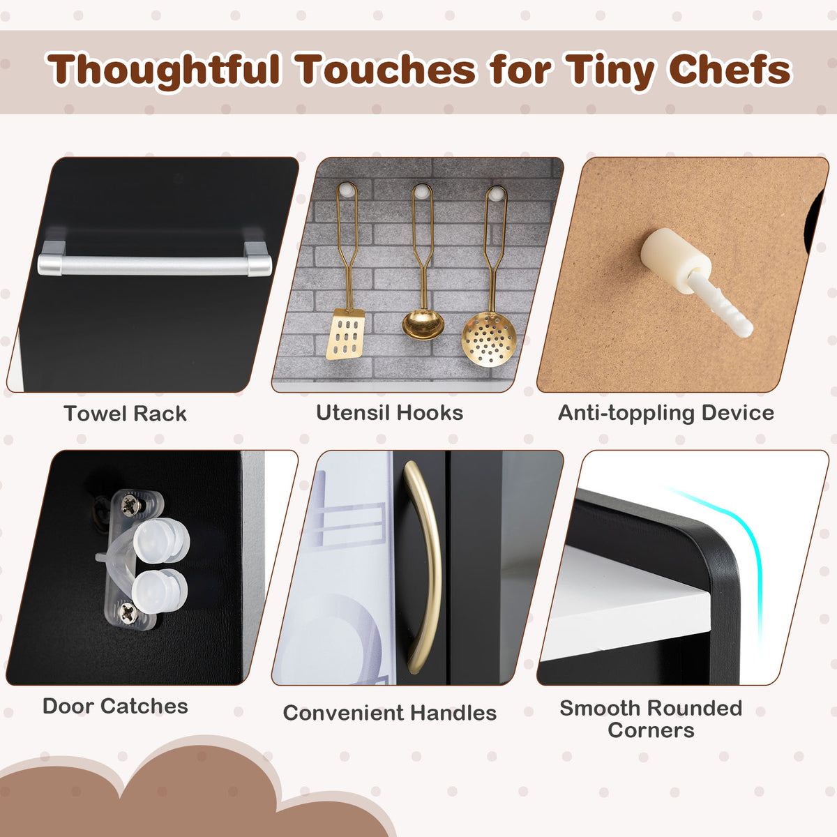 Toddler Pretend Play Kitchen for Boys and Girls 3-6 Years Old