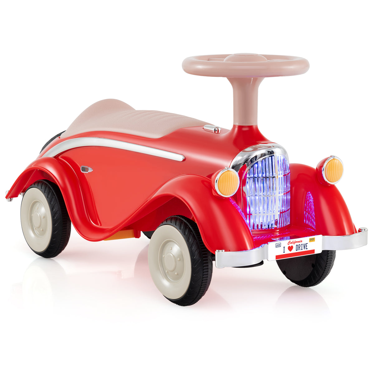 Toddler Ride-On Sliding Car with LED Headlights and Horn