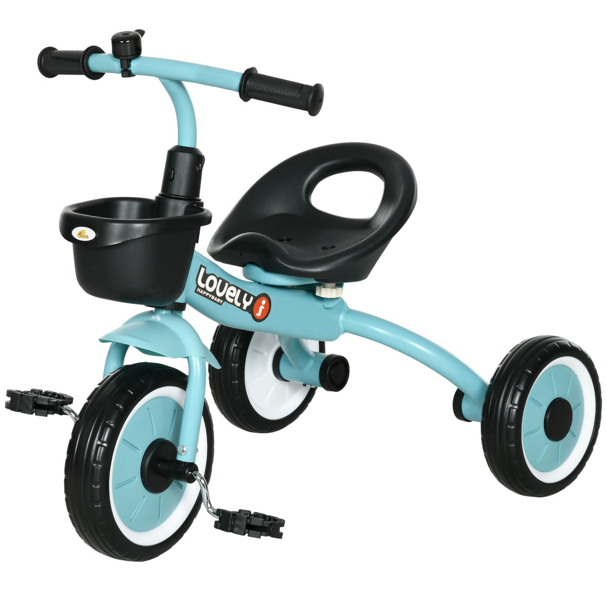 Tricycle for Toddler 2-5 Year Old Girls and Boys, Toddler Trike with Adjustable Seat, Basket, Bell-Toys & Games > Baby & Toddler Toys > Riding & Rocking Toys > Tricycles for Kids-DECOROLALA