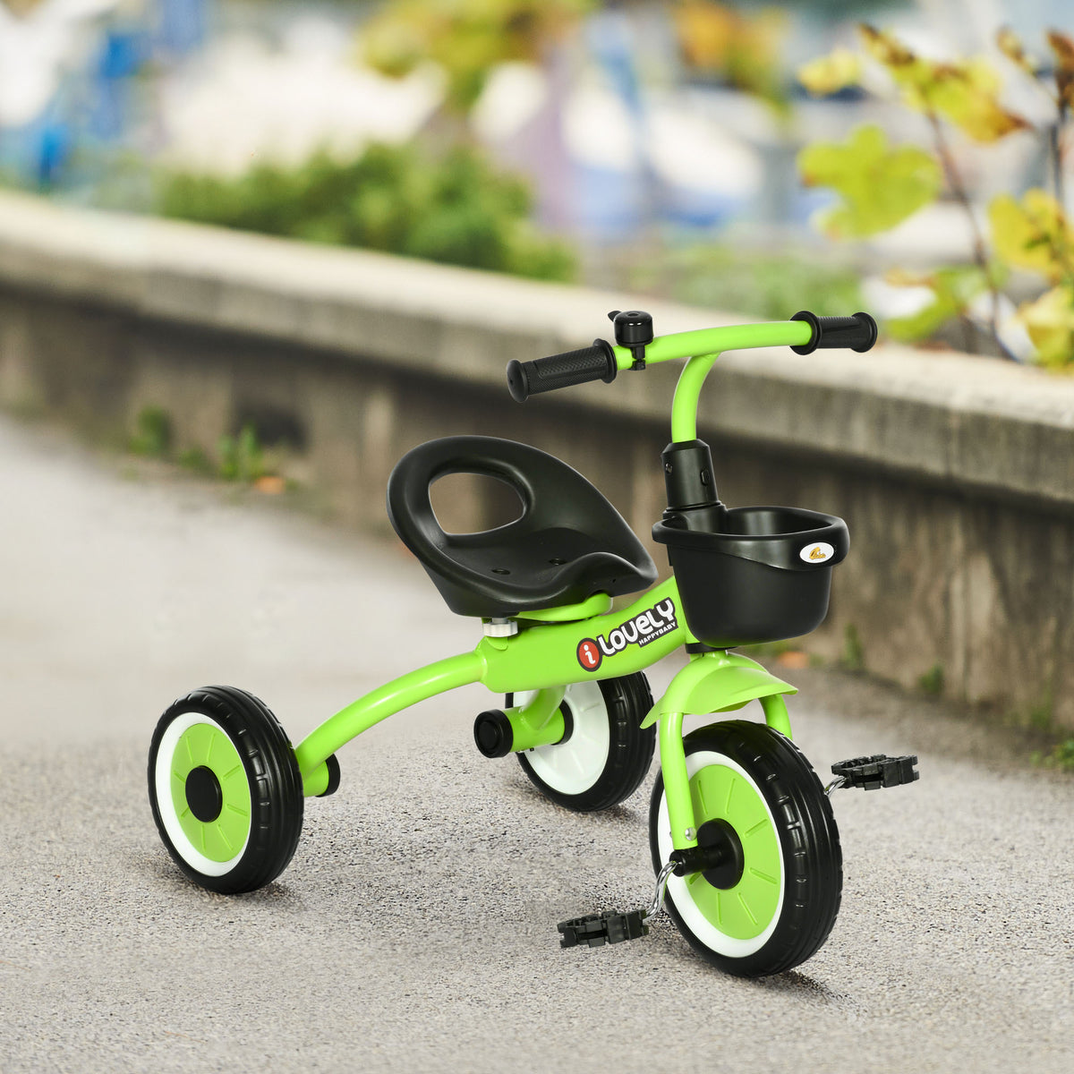 Tricycle for Toddler 2-5 Year Old Girls and Boys, Toddler Trike with Adjustable Seat, Basket, Bell-Toys & Games > Baby & Toddler Toys > Riding & Rocking Toys > Tricycles for Kids-DECOROLALA
