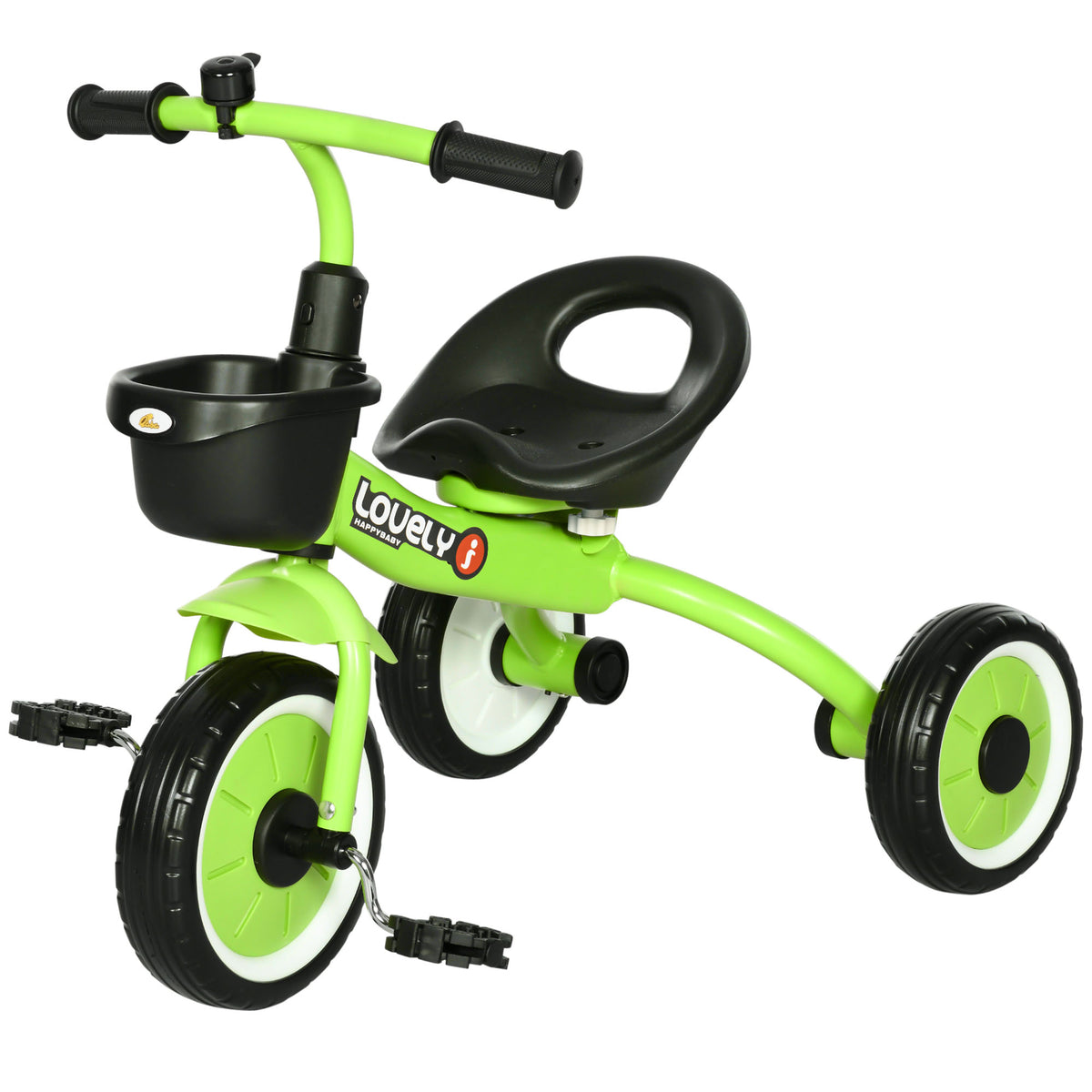 Tricycle for Toddler 2-5 Year Old Girls and Boys, Toddler Trike with Adjustable Seat, Basket, Bell-Toys & Games > Baby & Toddler Toys > Riding & Rocking Toys > Tricycles for Kids-DECOROLALA