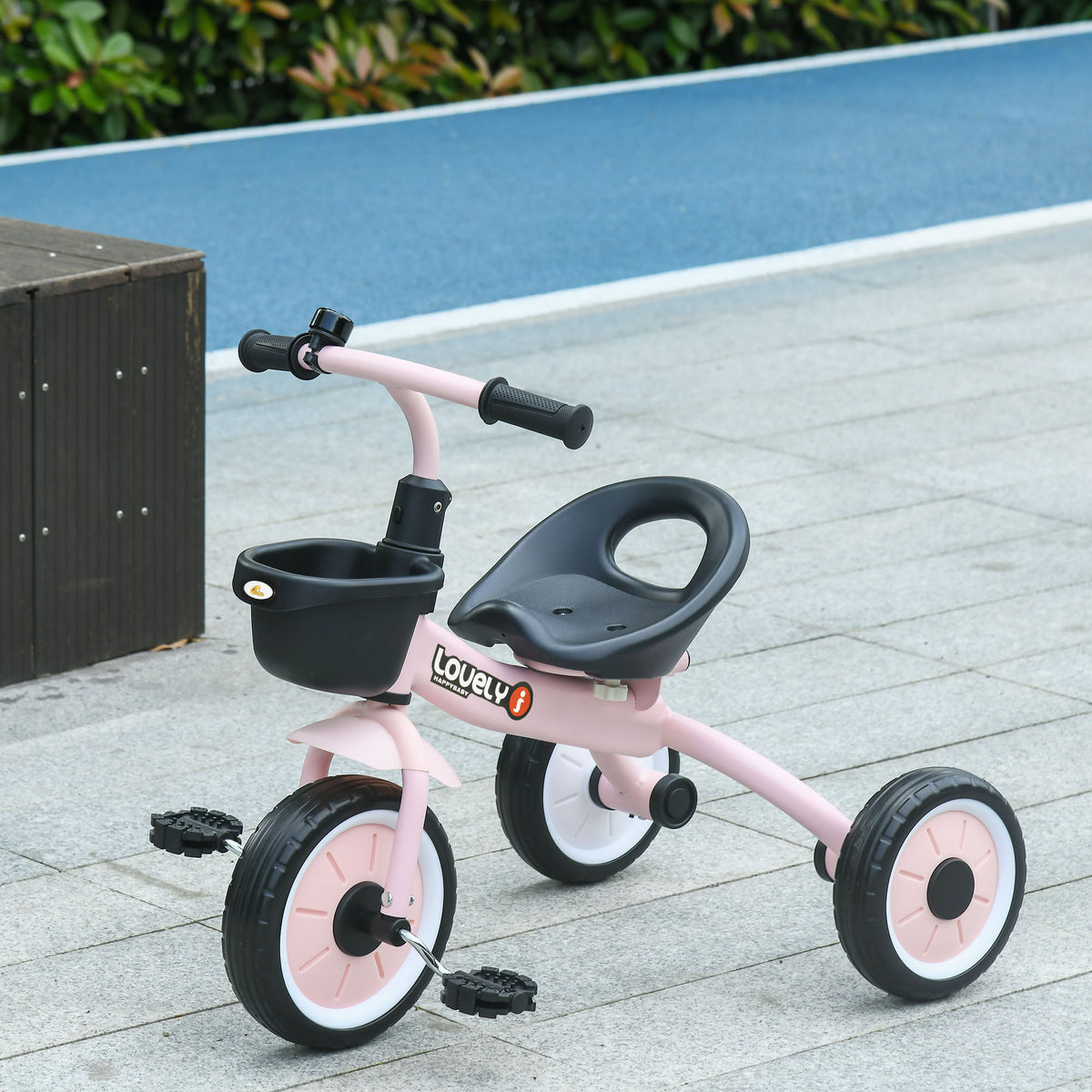 Tricycle for Toddler 2-5 Year Old Girls and Boys, Toddler Trike with Adjustable Seat, Basket, Bell-Toys & Games > Baby & Toddler Toys > Riding & Rocking Toys > Tricycles for Kids-DECOROLALA