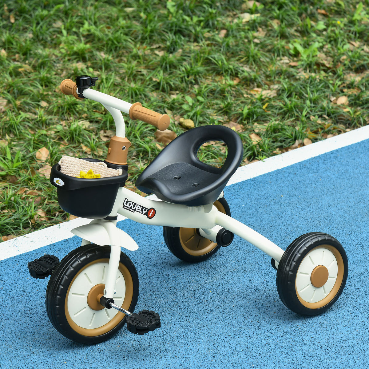 Tricycle for Toddler 2-5 Year Old Girls and Boys, Toddler Trike with Adjustable Seat, Basket, Bell-Toys & Games > Baby & Toddler Toys > Riding & Rocking Toys > Tricycles for Kids-DECOROLALA