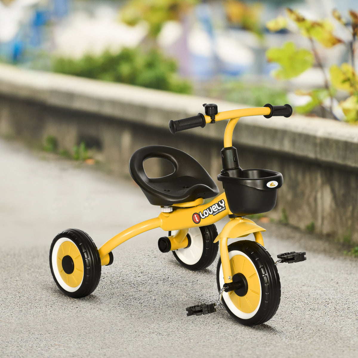 Tricycle for Toddler 2-5 Year Old Girls and Boys, Toddler Trike with Adjustable Seat, Basket, Bell-Toys & Games > Baby & Toddler Toys > Riding & Rocking Toys > Tricycles for Kids-DECOROLALA