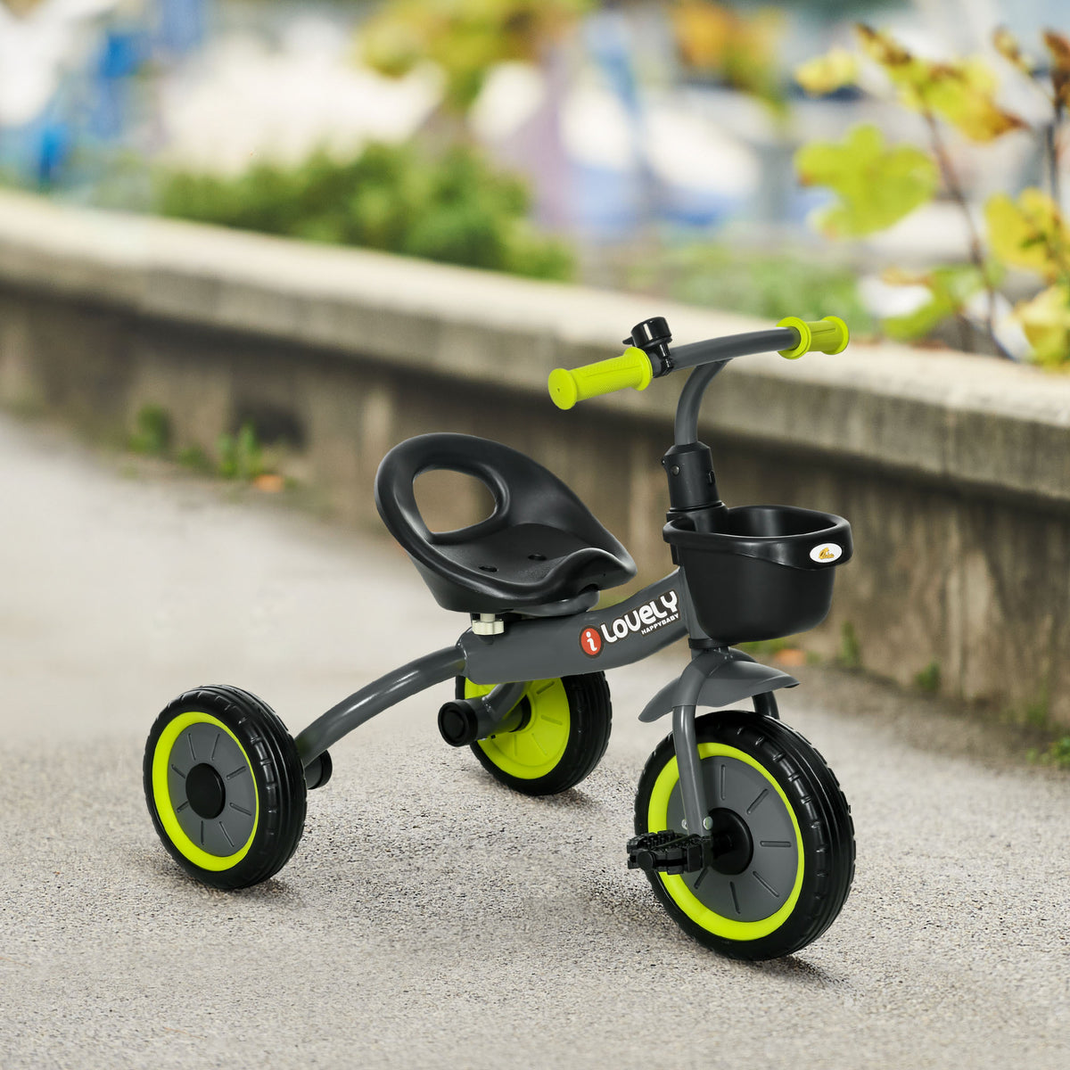 Tricycle for Toddler 2-5 Year Old Girls and Boys, Toddler Trike with Adjustable Seat, Basket, Bell-Toys & Games > Baby & Toddler Toys > Riding & Rocking Toys > Tricycles for Kids-DECOROLALA