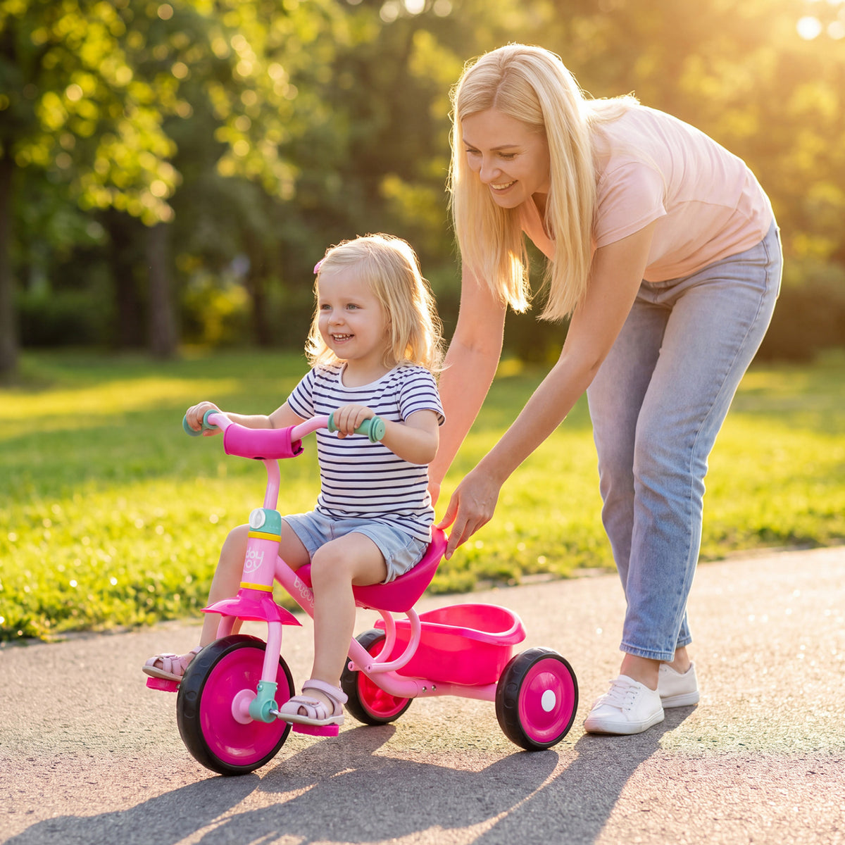 Toddler Tricycle for Boys and Girls 2-5 Years Old with Removable Rear Storage Basket