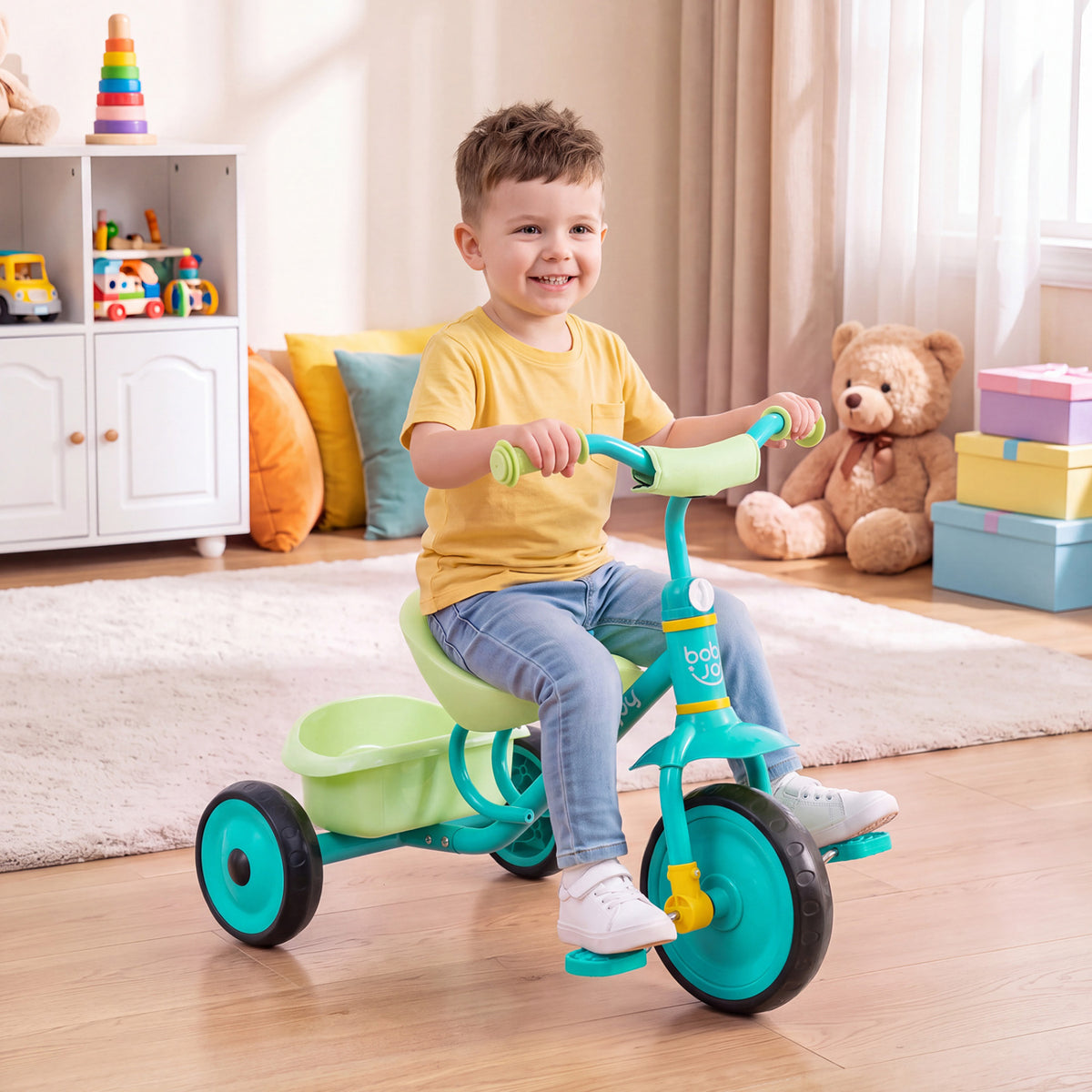 Toddler Tricycle for Boys and Girls 2-5 Years Old with Removable Rear Storage Basket