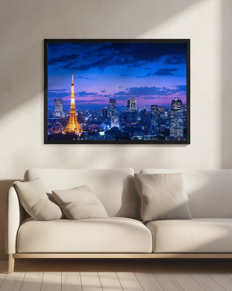 Tokyo Night View Canvas by Takao Kataoka-Canvas Print-DECOROLALA