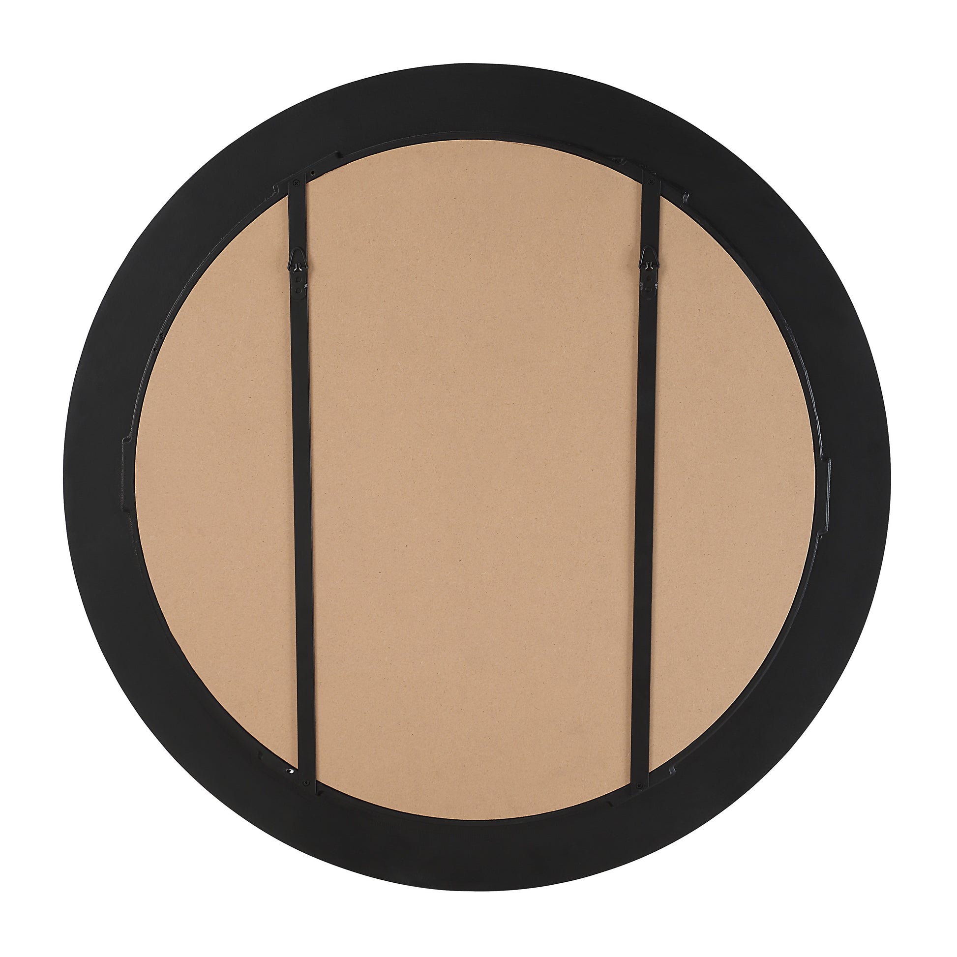 Tolima 35.5" Tall Round Wall Mirror, Black-Mirror-DECOROLALA