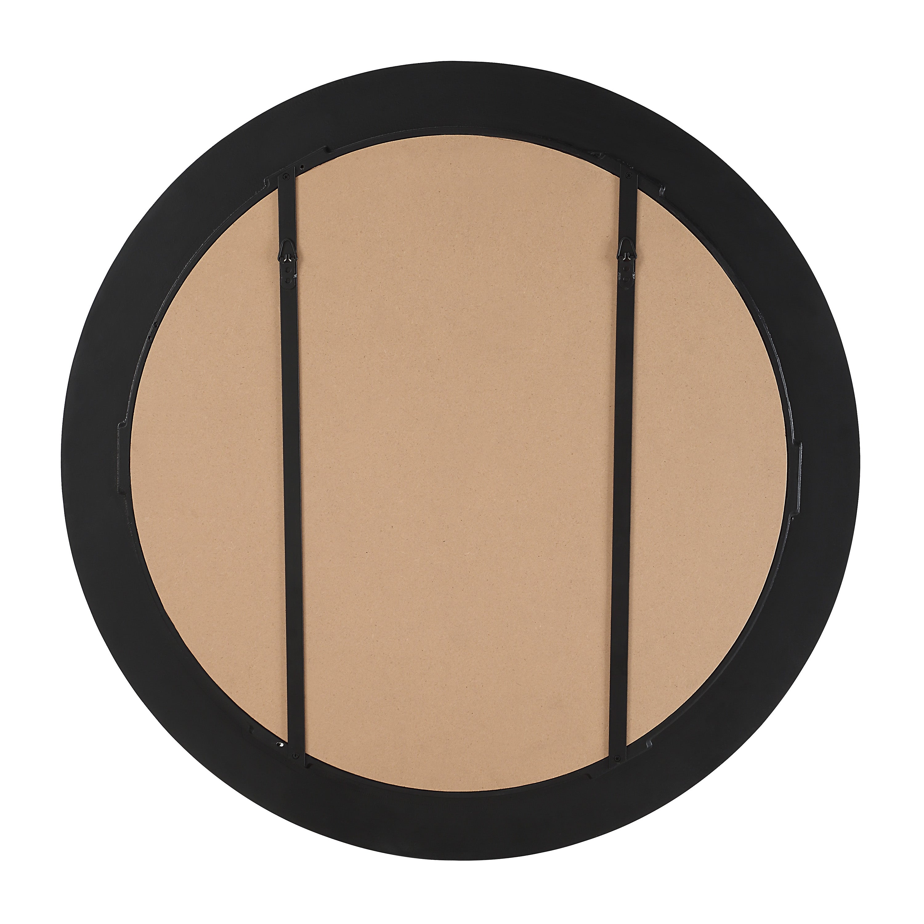 Tolima 35.5" Tall Round Wall Mirror, Black-Mirror-DECOROLALA