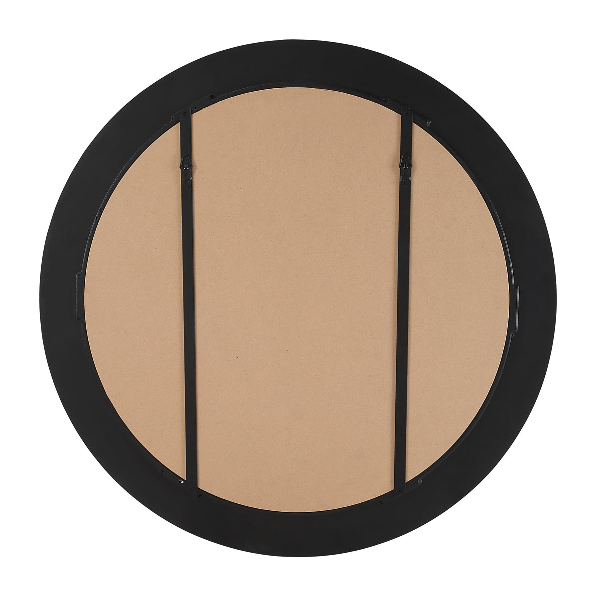 Tolima 35.5" Tall Round Wall Mirror, Black-Mirrors-DECOROLALA