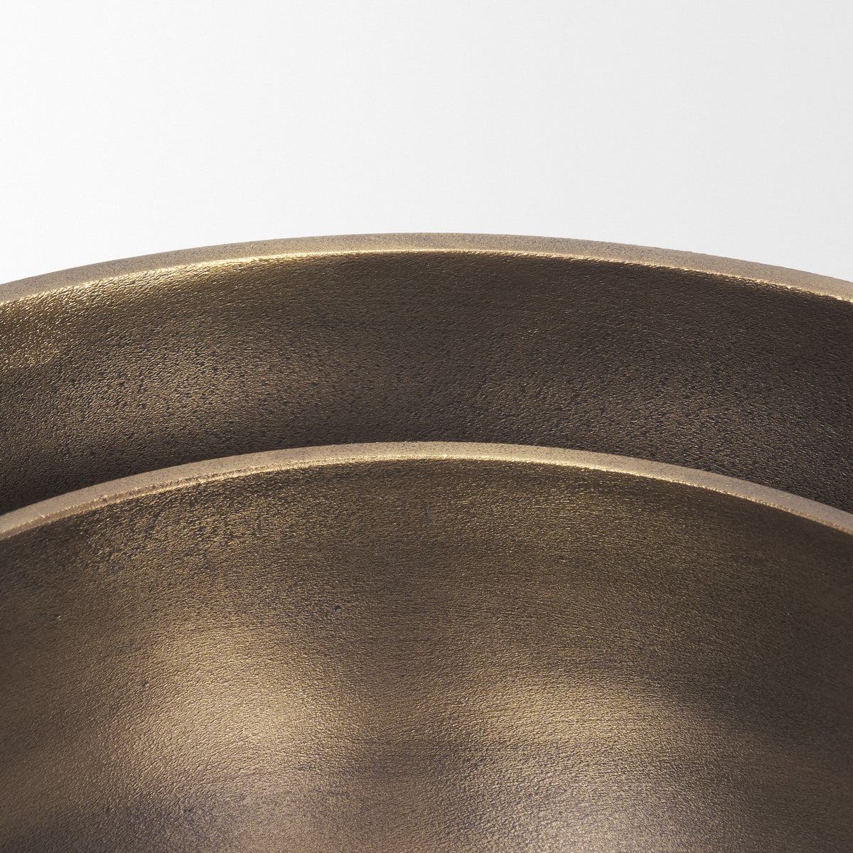 Tomiko Decorative Brass Finished Cast Aluminum Round Bowls-Bowls-DECOROLALA