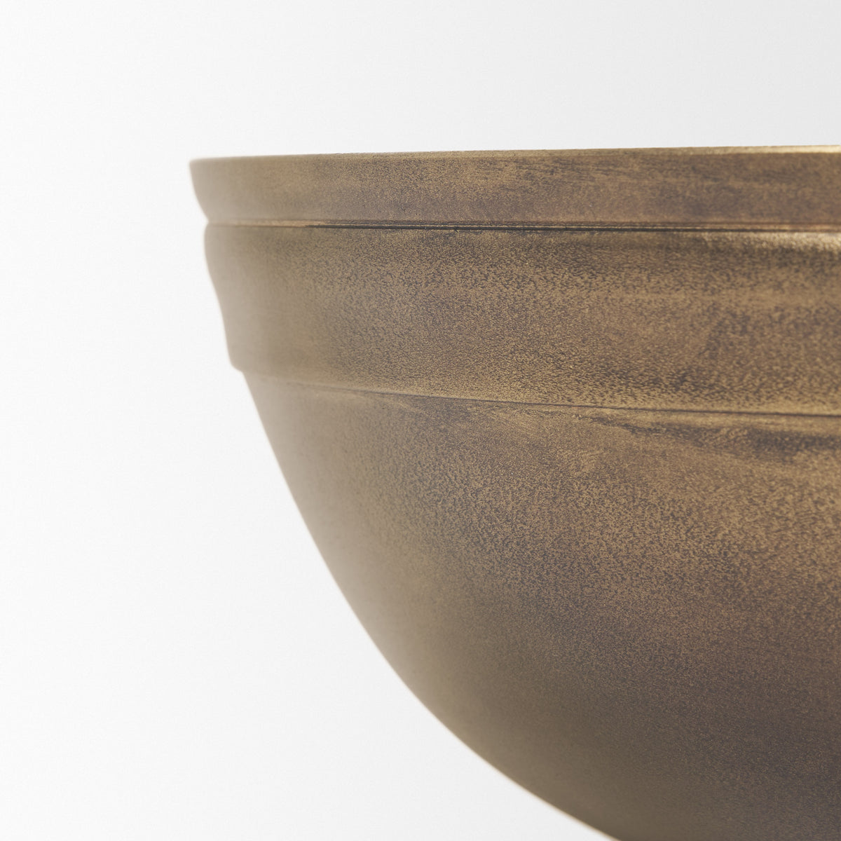Tomiko Decorative Brass Finished Cast Aluminum Round Bowls-Bowls-DECOROLALA