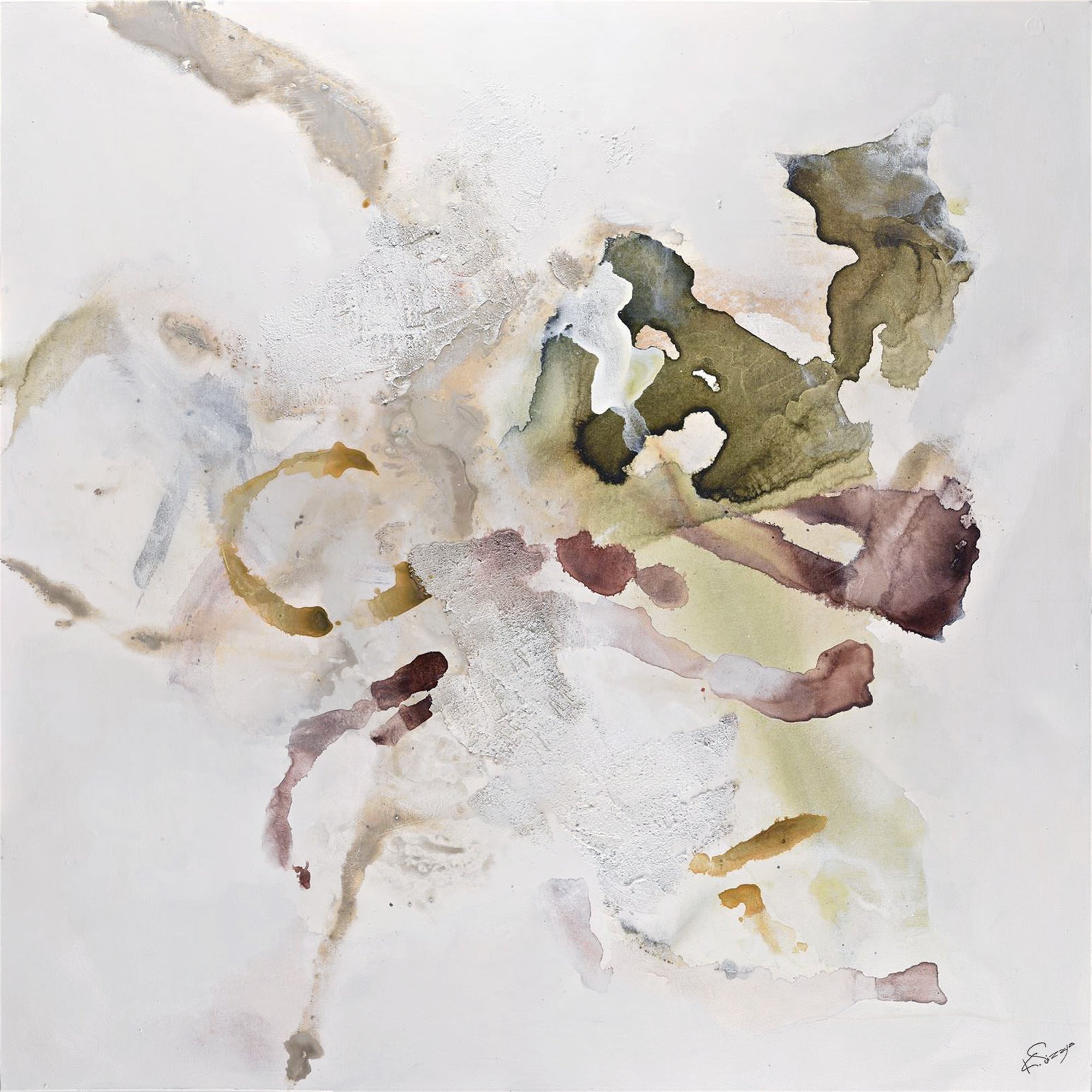 Topanga 48" Wide Canvas Art, Off-white-Canvas Art-DECOROLALA