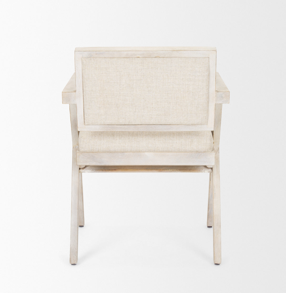 Topanga Open Back Dining Armchair - Fabric and Wood-Dining Chairs-DECOROLALA
