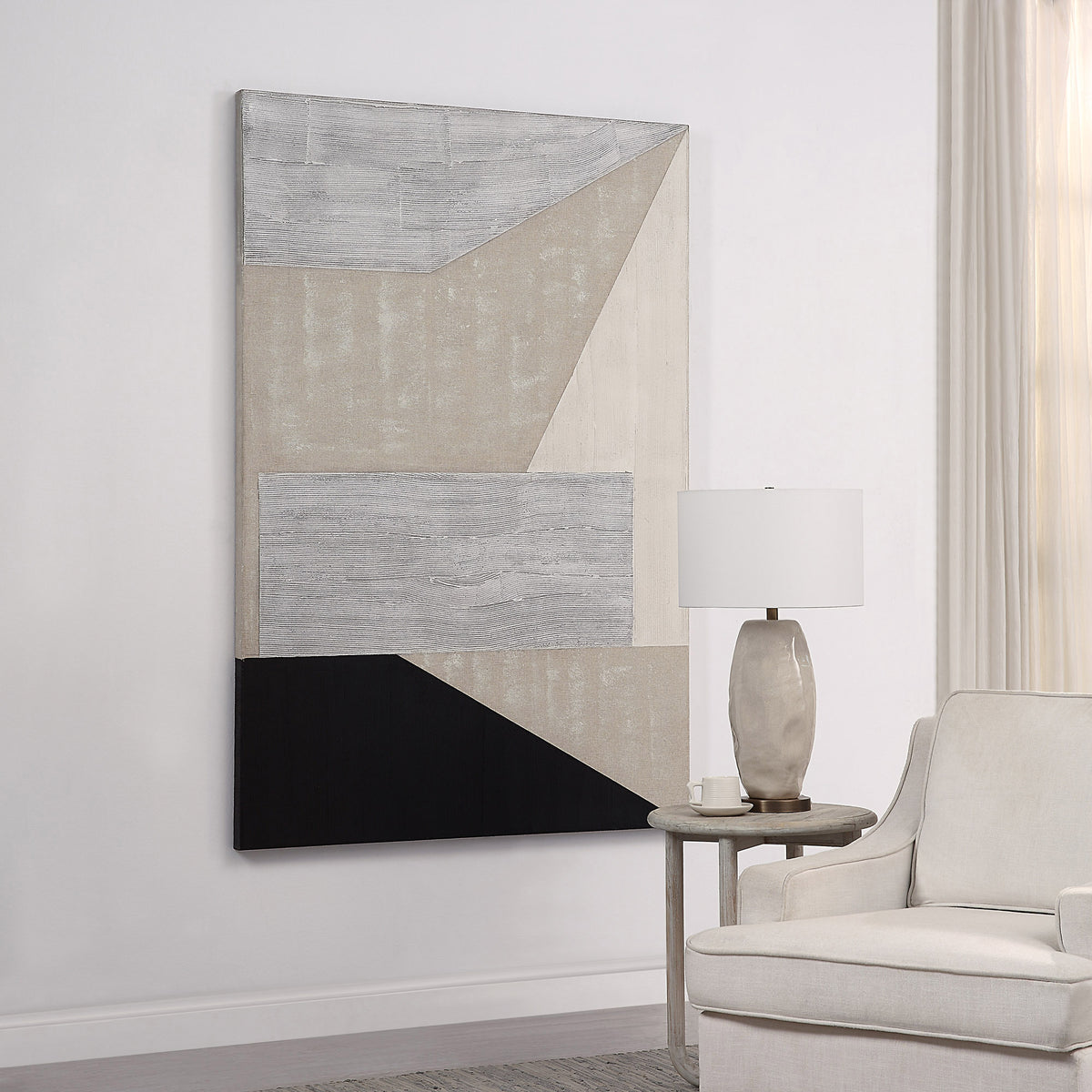 Torii 48" Wide Canvas Art, Grey-Canvas Prints-DECOROLALA