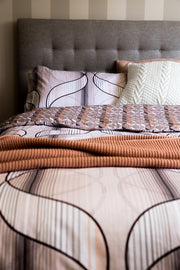 Torino Queen Size Printed Reversible Cotton 3pc Duvet Cover Set-Bedding-DECOROLALA